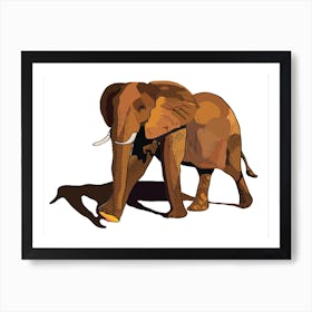 Desert Elephant Art Print