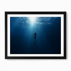 Image Of A Man In The Water Art Print