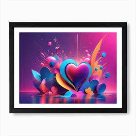 Colorful Heart Creative 8 Art Print