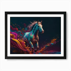 Colorful Horse 2 Art Print