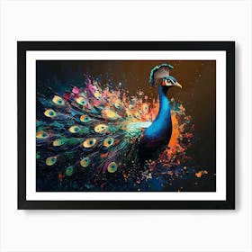 Peacock Abstract 1 Art Print