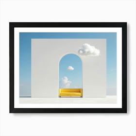 Cumulus Cloud Bathing In Sunlight Acting As A Metaphor For A Dream Resembling An Arch And Shaped Li (3) Art Print