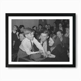 Farm Couple With Their Son At Pie Supper, Mcintosh County, Oklahoma, See General Caption Number 24 By Russell Art Print