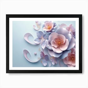 3d Flowers 5 Art Print