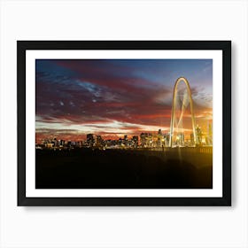 Sunset Over Dallas Texas Poster