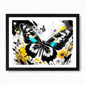 Black Butterfly Art Print