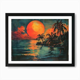 Sunset At The Beach 8 Art Print