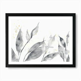 Abstract Leaves Painting 2 Art Print