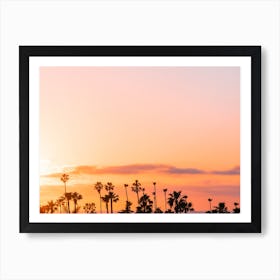 Palm Tree During Vibrant Sunset Art Print