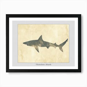 Thresher Shark Silhouette 8 Poster Art Print