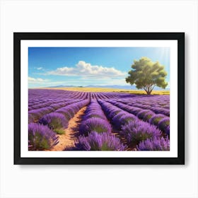 Lavender Field paintings art print 5 Art Print