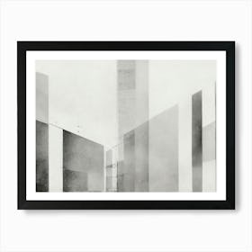 Abstract black and white Art Print