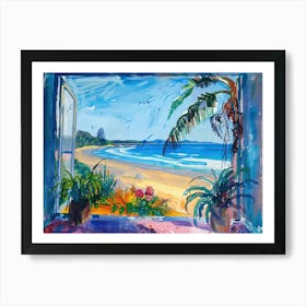 Byron Bay From The Window View Painting 4 Art Print