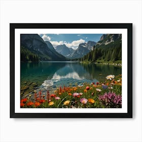 Flowers In The Mountains 1 Art Print