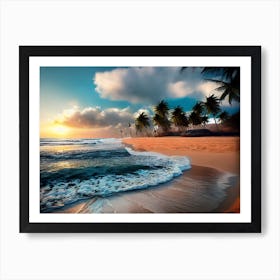 Sunset On The Beach 8 Art Print