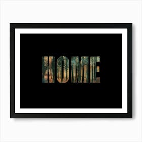 Home Poster Vintage Forest Photo Collage 10 Art Print