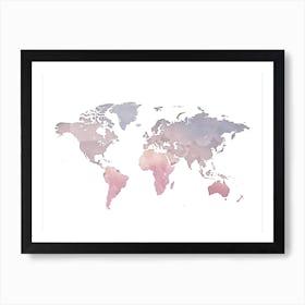 World Map No 245 Art Print