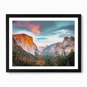 Sunset Over Yosemite Art Print