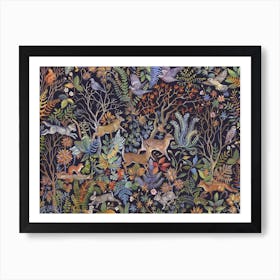 Woodland Chase Art Print