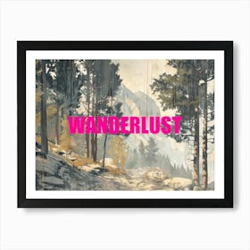  Pink Wanderlust Poster Vintage Woods 3 Art Print