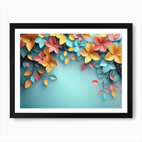 Abstract Flower Background Art Print