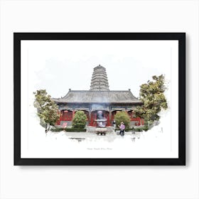 Famen Temple, Xi An, China Art Print