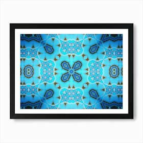 Pattern And Texture Blue Watercolor And Alcohol Ink 2 Art Print