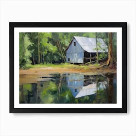 Pond In The Woods Art Print