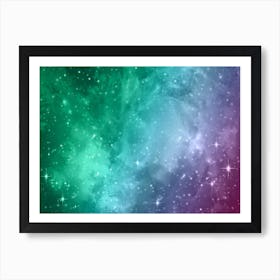 Shining Star Galaxy Space Background Art Print