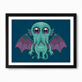 Cute Baby Cthulhu Monster Art Print