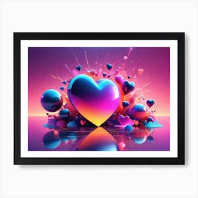 Colorful Heart Creative 30 Art Print