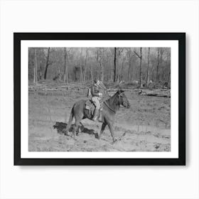 Home Supervisor Of Chicot Farms Project Must Ride Horseback To Get To And From Project, Arkansas By Russell Art Print