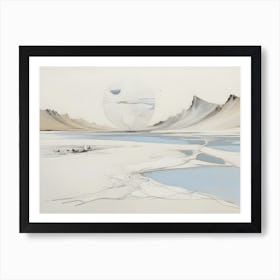 Surreal Arctic Landscape Art Print