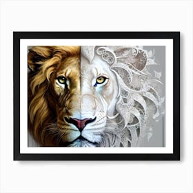 Lion And Lioness 2 Art Print