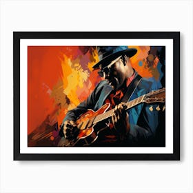 Jazz Guitarist Art Print