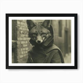 Absurd Bestiary: From Minimalism to Political Satire.Fox In A Coat Art Print