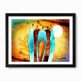 Tribal African Art Illustration In Painting Style 147 Art Print