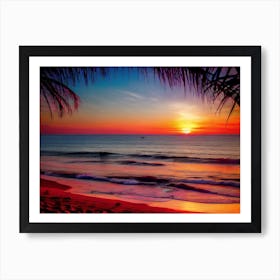 Sunset At The Beach 330 Art Print