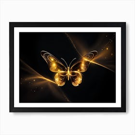 Golden Butterfly 33 Art Print