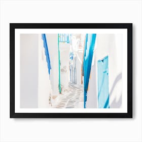 Mykonos Street Scene Art Print