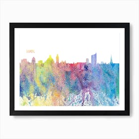 Leipzig Germany Skyline Splash Art Print