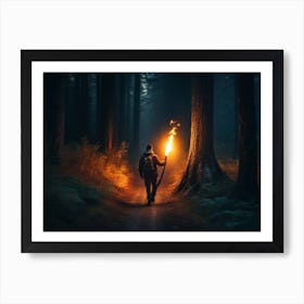 Man In The Woods Art Print