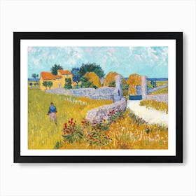 Farmhouse In Provence, Vincent Van Gogh Living Room Art print
