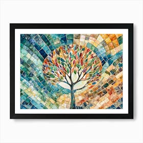 Tree Of Life in mosaics Art Print