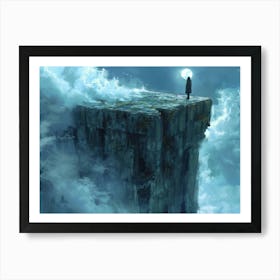 Man On A Cliff 1 Art Print