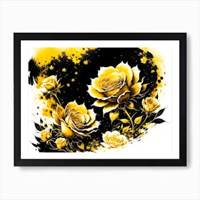 Yellow Roses 2 Art Print
