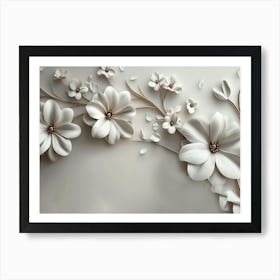 White Flowers 28 Art Print