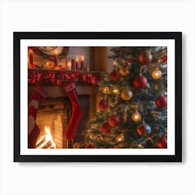 Christmas In The Living Room Art Print