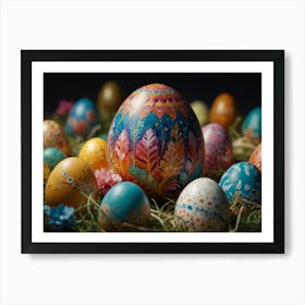 Colorful Easter Eggs Art Print