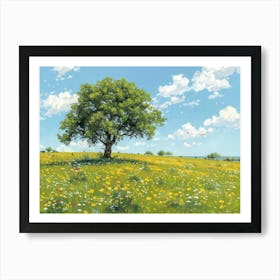 Tree In The Meadow 1 Art Print